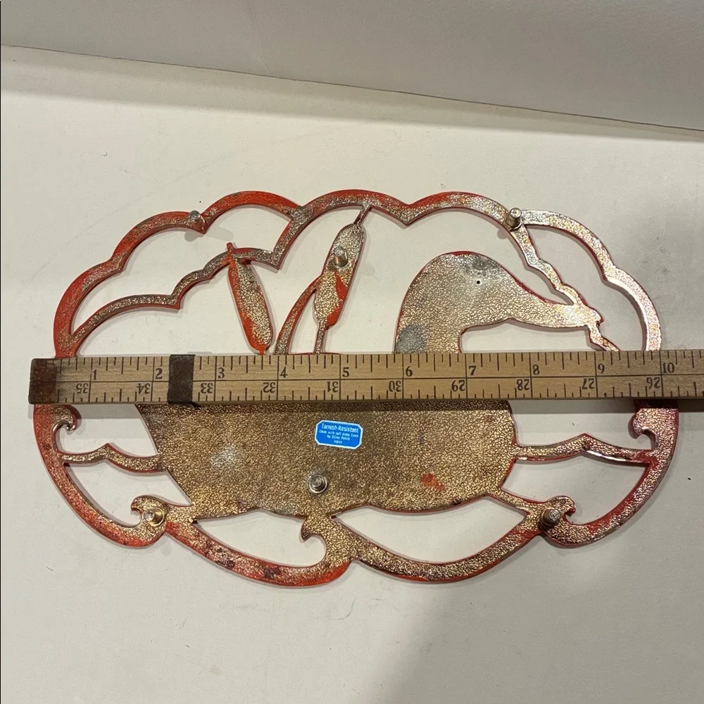 Japanese Iron Duck Trivet/ Red Duck Wall Decor Footed Hot Pot Trivet Red Duck